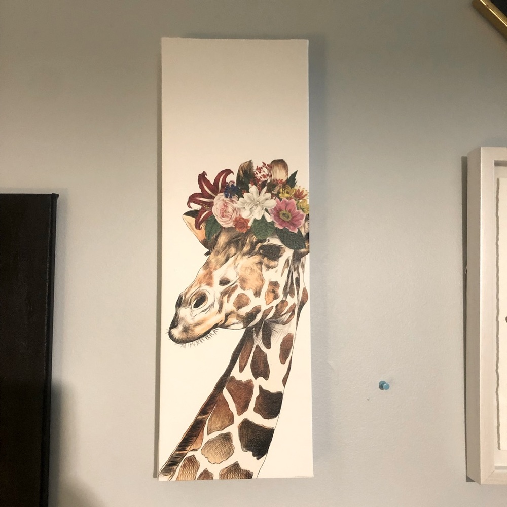 Giraffe art on canvas